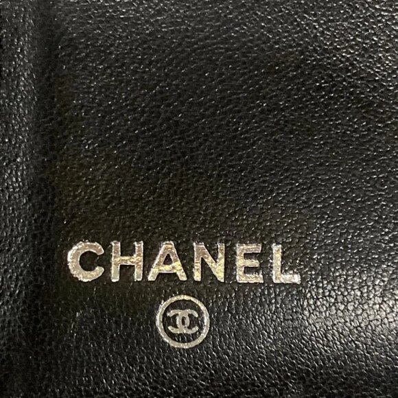Auth CHANEL Matelasse Black Lambskin Trifold Wallet - Picture 5 of 13